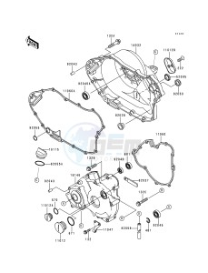 KLF 400 B [BAYOU 400 4X4] (B4-B6) [BAYOU 400 4X4] drawing ENGINE COVER-- S- -