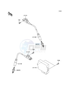 KFX700 KSV700A7F EU drawing Ignition System