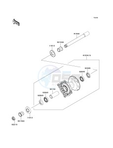 KX 250 W [KX250F MONSTER ENERGY] (W9FA) W9F drawing FRONT HUB