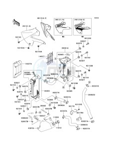 KLX 300 A [KLX300R] (A6F-A7A) A6F drawing RADIATOR