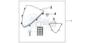 CBR1000RR9 France - (F / CMF TRI) drawing WINDSCREEN CLEAR