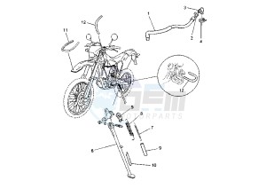 WR 400-426 F 400 drawing SIDE STAND EURO KIT