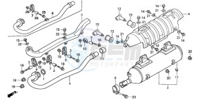 TRX350TM FOURTRAX drawing EXHAUST MUFFLER