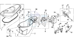 JET SPORT X R 50 drawing BUDDYSEAT - HELMET BOX