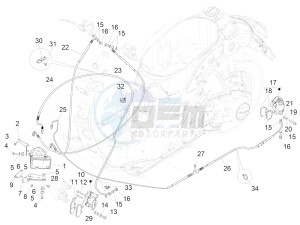 GTS 300 SUPER IE ABS E4 (APAC) drawing Brakes pipes - Calipers (ABS)