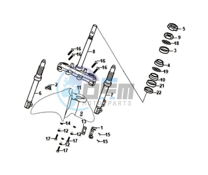 FRONT FORK/ FRONT FENDER / STEERING HEAD BEARING