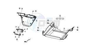 GTS 125I ABS drawing UNDERTAIL / COOLER COWLING