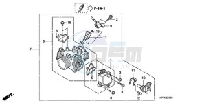 CBR125RW9 Europe Direct - (ED / WH) drawing THROTTLE BODY