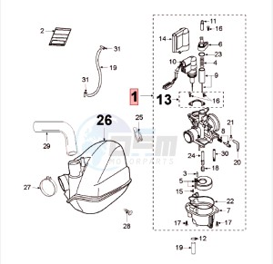 LUDIX 12 RL2A drawing CARBURETTOR