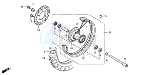 VT750CA drawing FRONT WHEEL