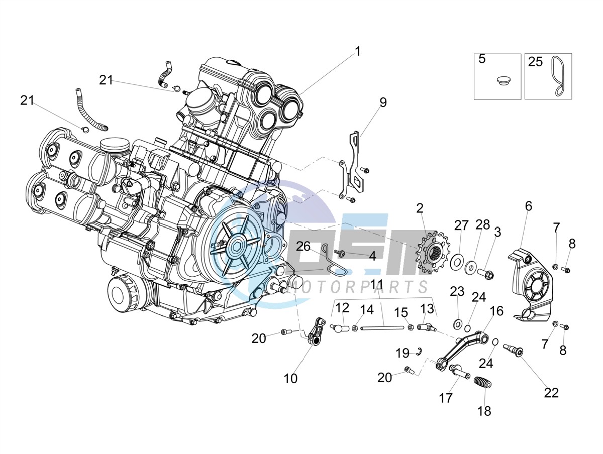 Engine-Completing part-Lever