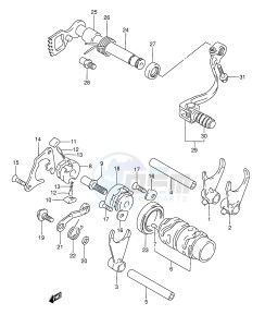 RM80 (E3-E28) drawing GEAR SHIFTING