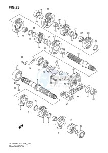 DL1000 (E3-E28) V-Strom drawing TRANSMISSION