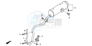 TRX90 SPORTRAX90 drawing EXHAUST MUFFLER