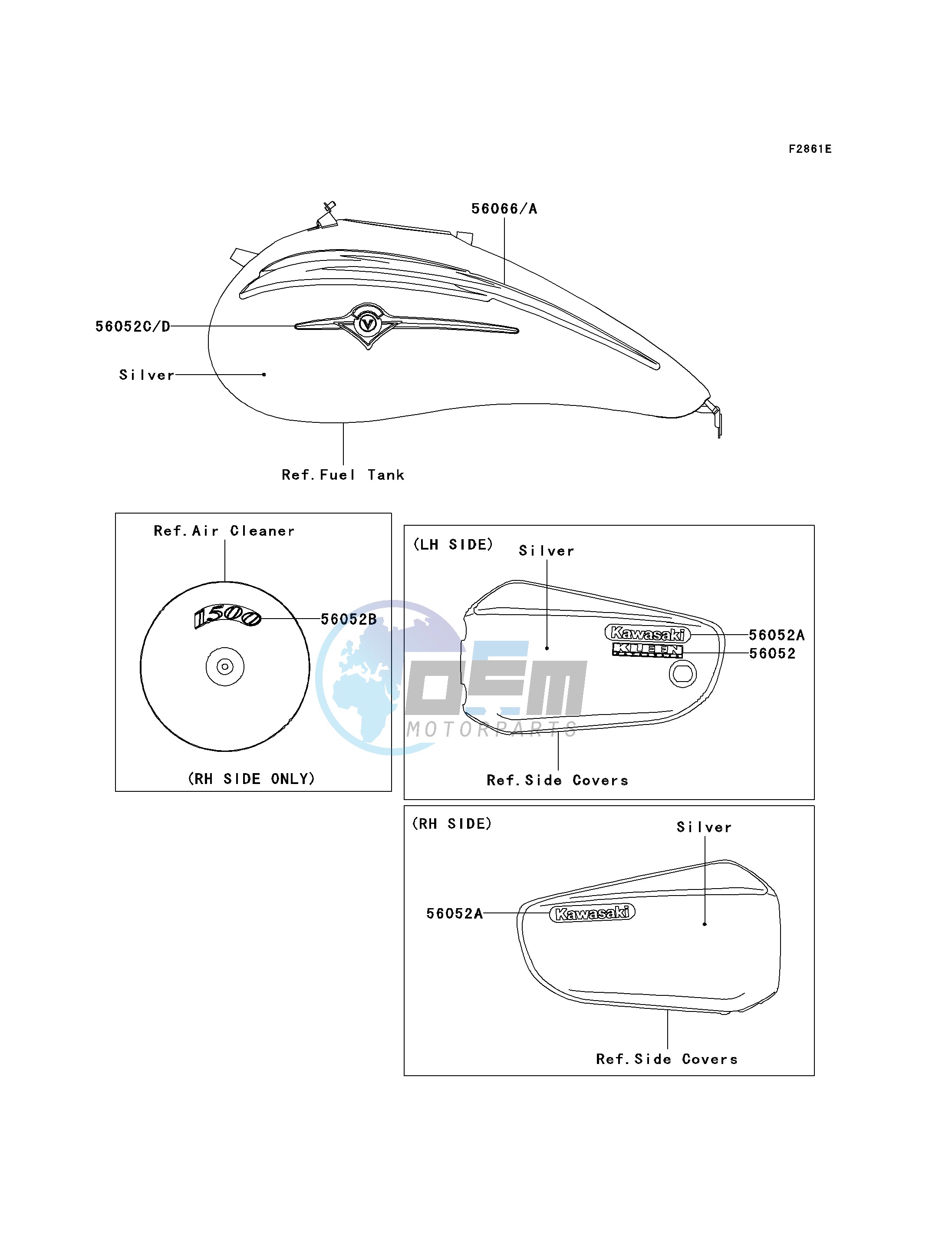 DECALS-- SILVER- --- VN1500-P2- -