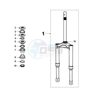 LUDIX 10 RBP2A drawing FRONT FORK / STEERINGHEAD