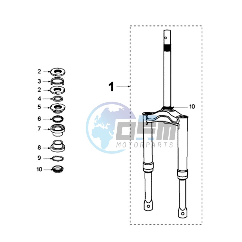 FRONT FORK / STEERINGHEAD