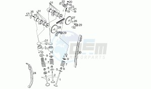 Moto 6.5 650 drawing Valves