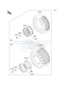 KSV 700 A [KFX 700] (A6F-A9F) A7F drawing WHEELS_TIRES