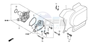 VT750C2 VT750C2 drawing WATER PUMP/LEFT REAR COVE R