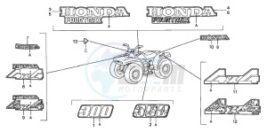 TRX300 FOURTRAX 300 drawing MARK