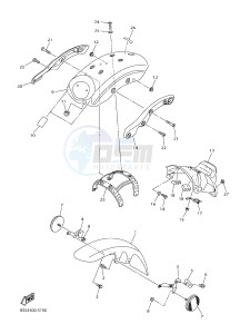 XVS950CUD-A XV950 ABS XV950 R-SPEC (BS58) drawing FENDER