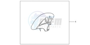 CBR1000RA9 UK - (E / ABS MME) drawing CARBON FIBER FRONT FENDER