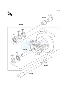 W650 EJ650-C7P GB XX (EU ME A(FRICA) drawing Front Hub