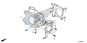 SH125ASE SH125AS UK - (E) drawing CYLINDER