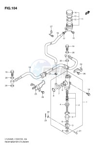 LT-Z400 (E28-E33) drawing REAR MASTER CYLINDER