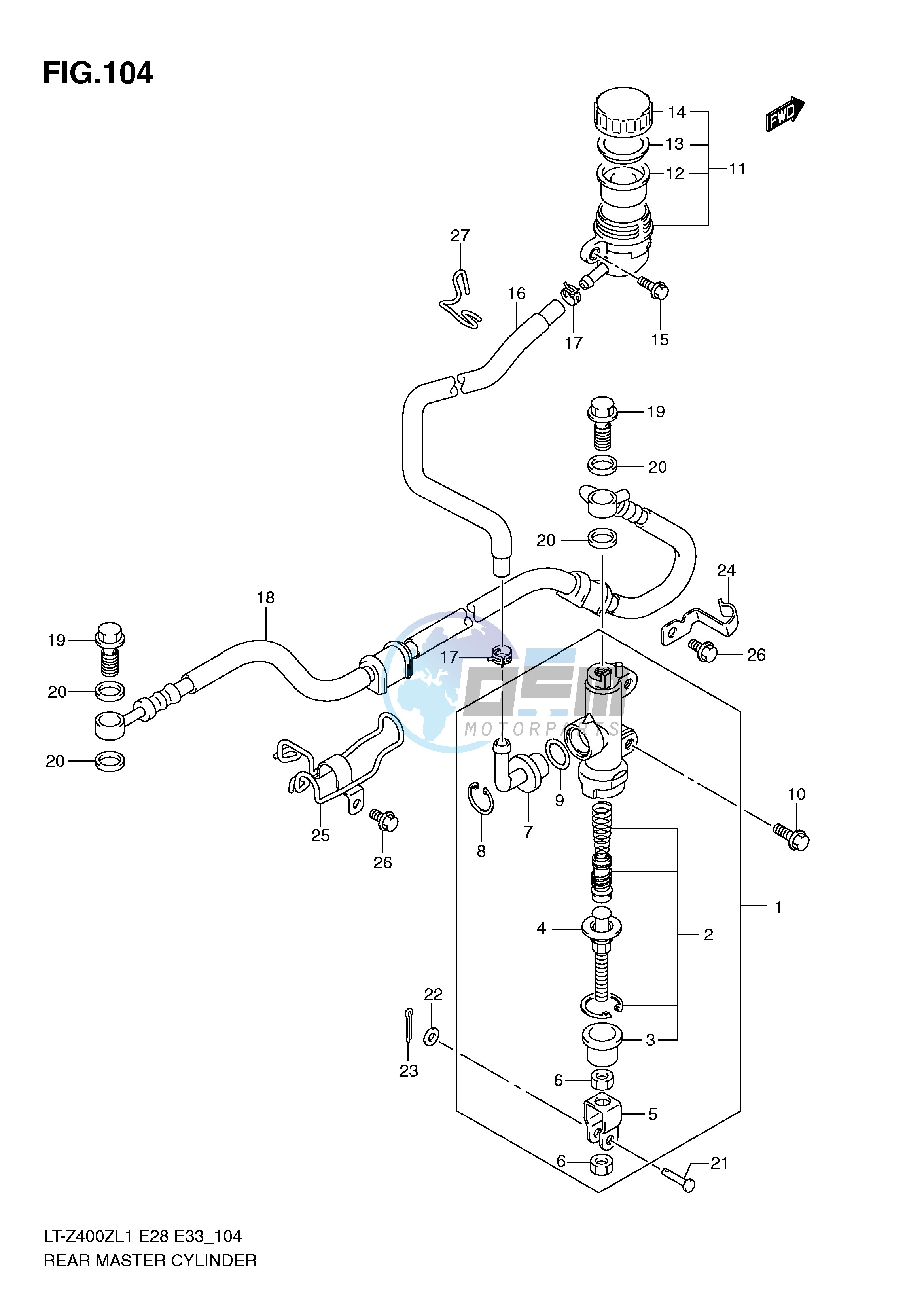 REAR MASTER CYLINDER