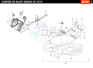 BLAST-URBAN-BLUE drawing EXHAUST - AIR FILTER