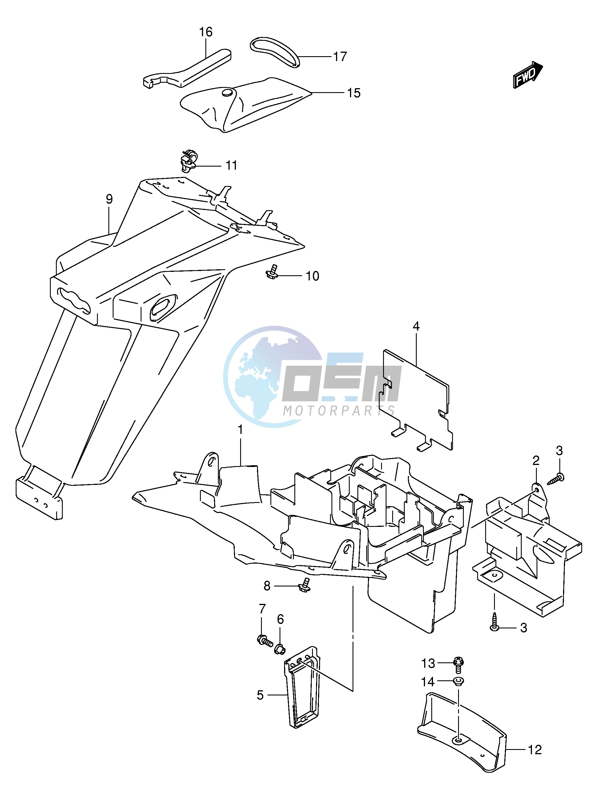 REAR FENDER (MODEL K4 K5 K6 K7)