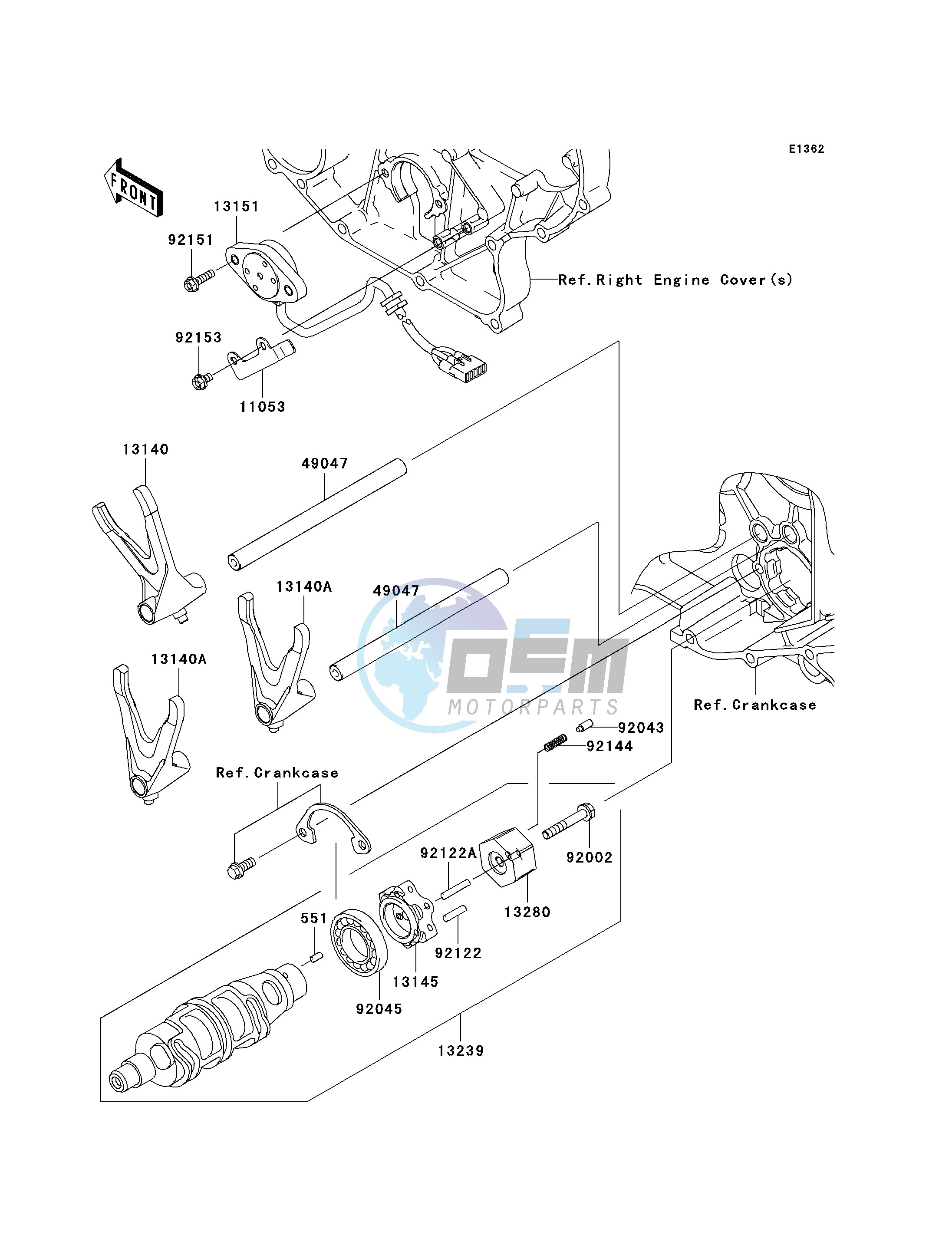 GEAR CHANGE DRUM_SHIFT FORK-- S- -