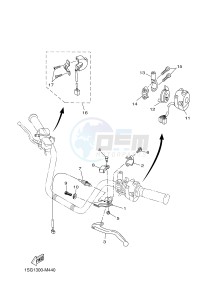 YFM350 YFM350FWA GRIZZLY 350 4WD (1SG1) drawing HANDLE SWITCH & LEVER