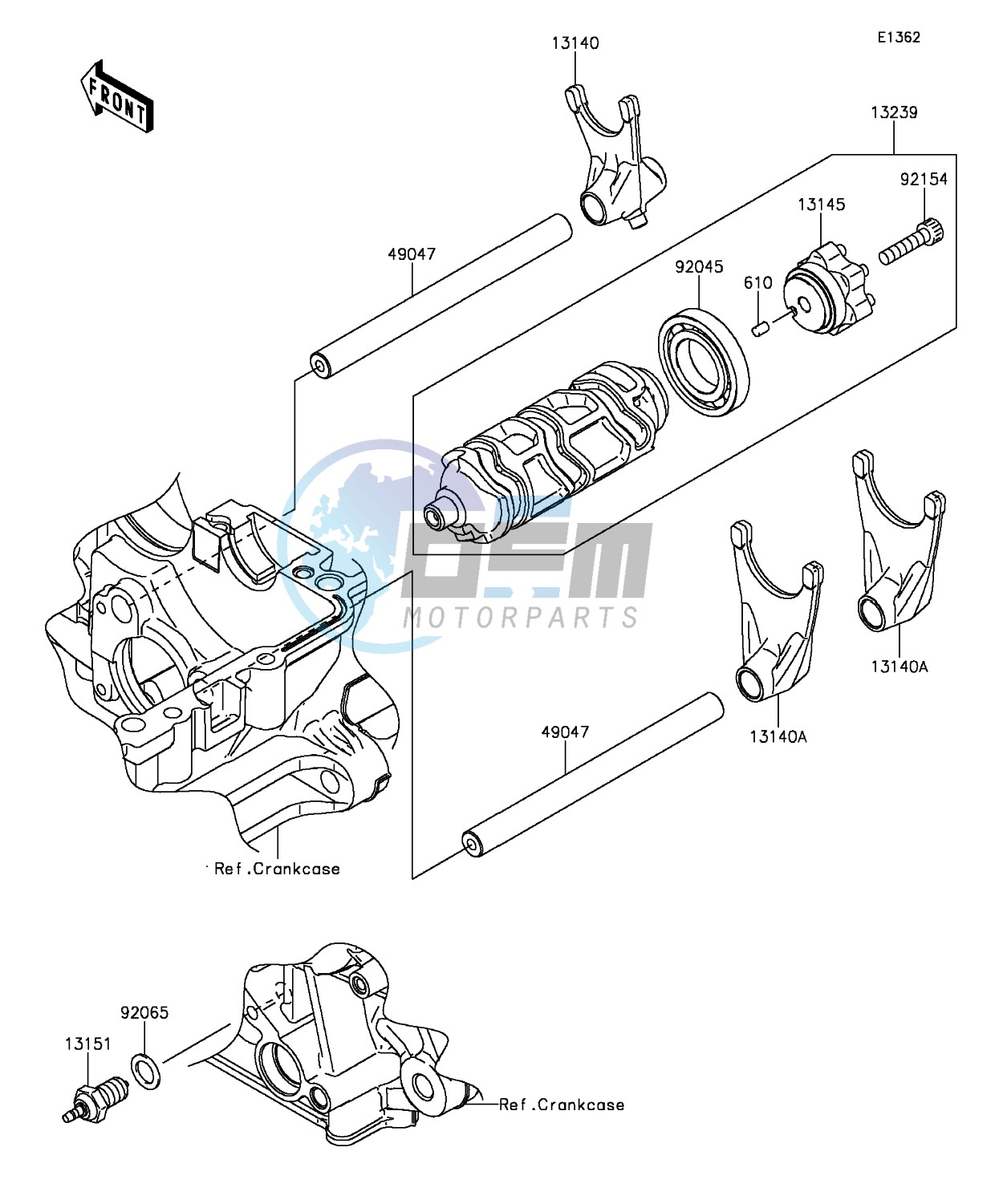 Gear Change Drum/Shift Fork(s)