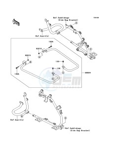 VN1700_VOYAGER_CUSTOM_ABS VN1700KEF GB XX (EU ME A(FRICA) drawing Accessory(Saddlebag Rails)