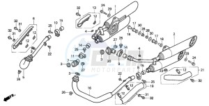 VF750C drawing EXHAUST MUFFLER