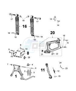 SAT 2 125 drawing SUSPENSION AND STAND