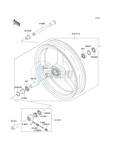 ZR 750 H [ZR-7S] (H1-H5 H5 CAN ONLY) drawing FRONT WHEEL