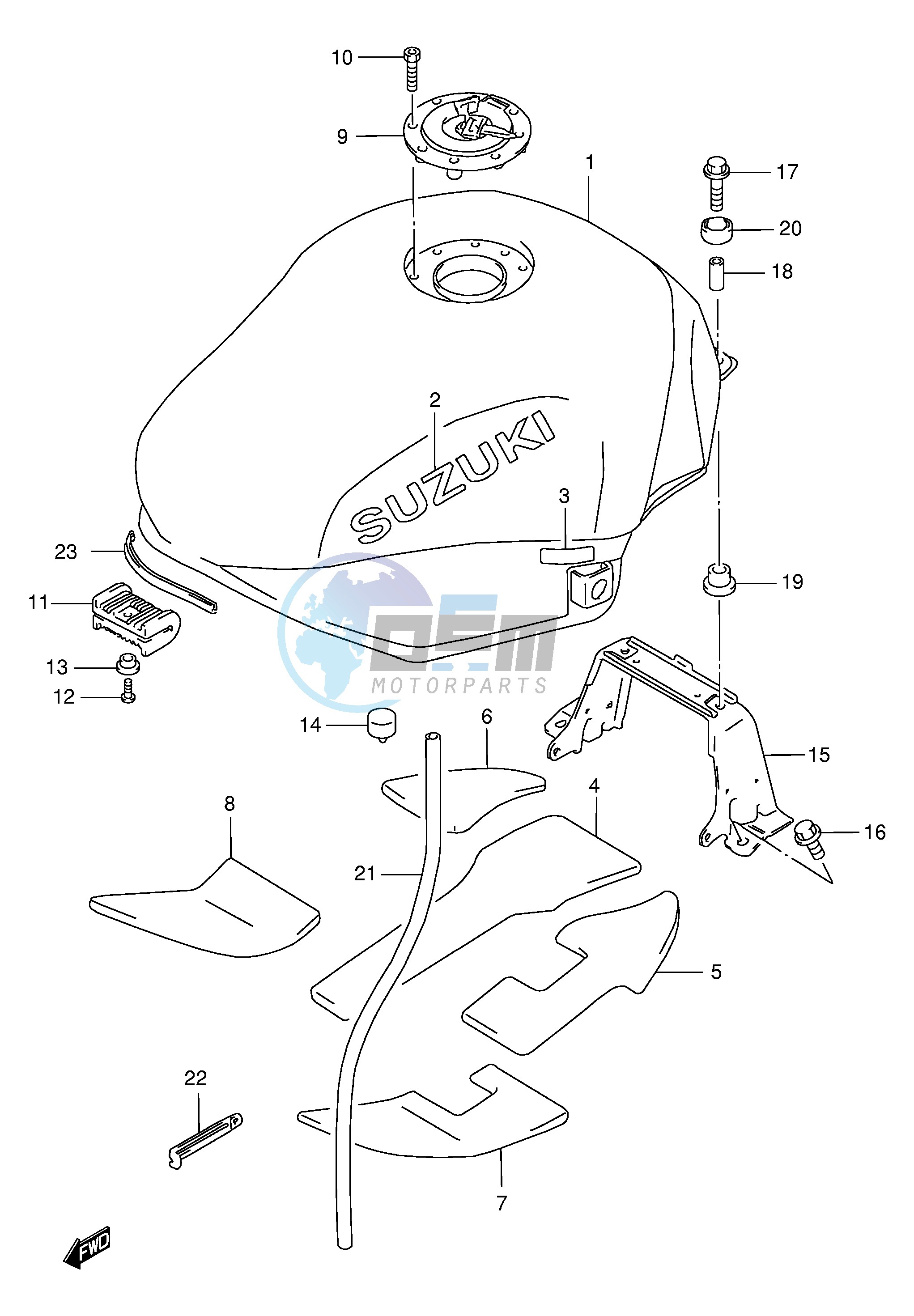 FUEL TANK (MODEL Y K1)