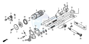 TRX500FPE drawing GEARSHIFT DRUM