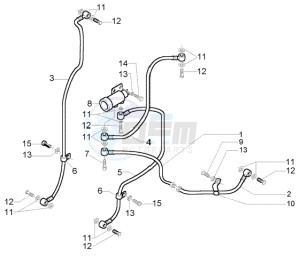 X9 250 Evolution drawing Brake pipes