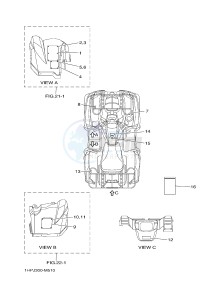 YFM700FWAD YFM700PE GRIZZLY 700 EPS (2BG3 2BG4) drawing EMBLEM & LABEL 1