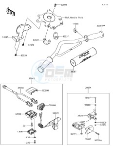 JET SKI SX-R JS1500AHF EU drawing Handlebar