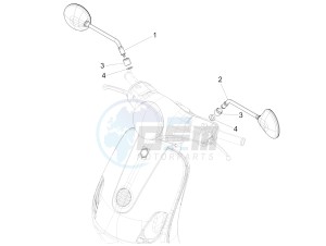 GTV 300 4T 4V ie Touring (USA) USA drawing Driving mirror/s