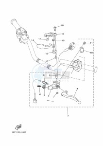 YFZ450R (BKDH) drawing HANDLE SWITCH & LEVER