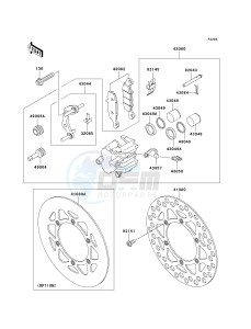 KX 100 A [KX100 MONSTER ENERGY] (A6F - A9FA) D9FA drawing FRONT BRAKE