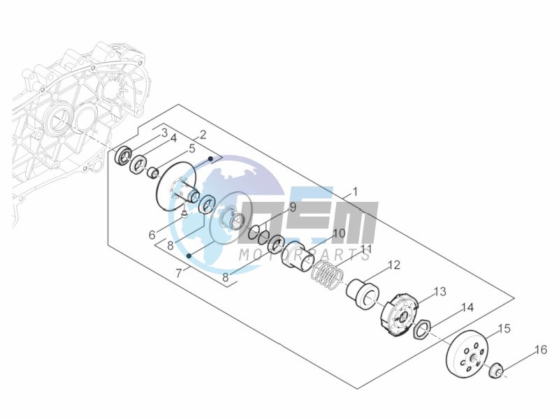 Driven pulley