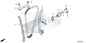 CRF250LE CRF250L Korea - (KO) drawing CAM CHAIN/TENSIONER